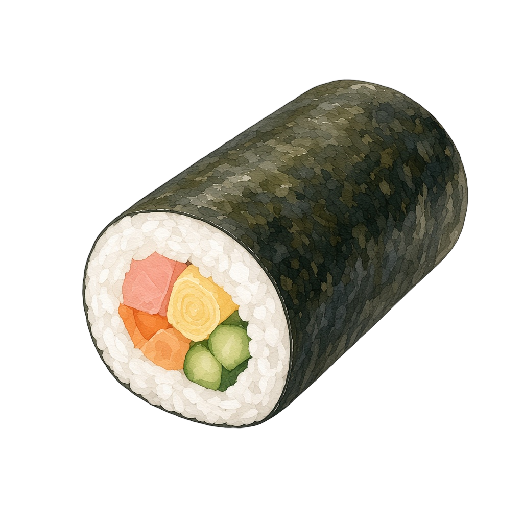 水彩の恵方巻
