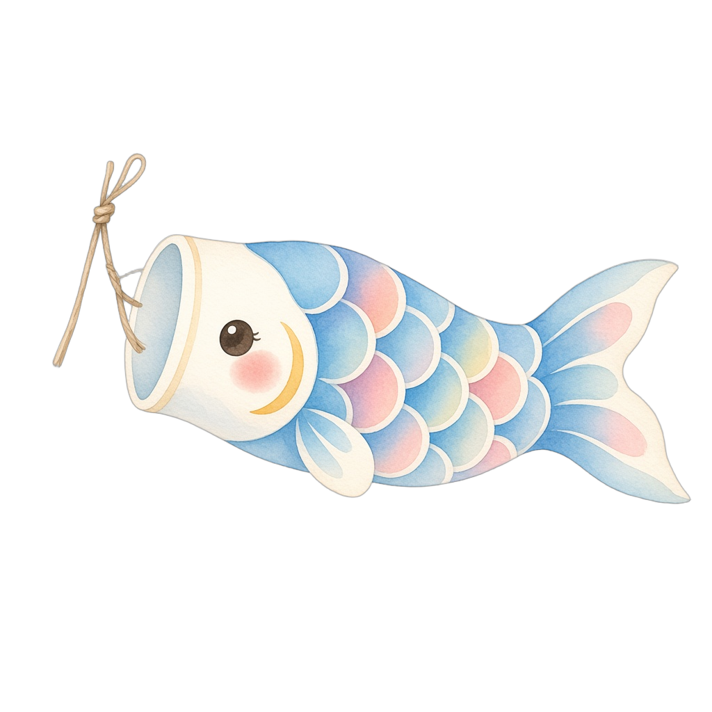 水彩のこいのぼり