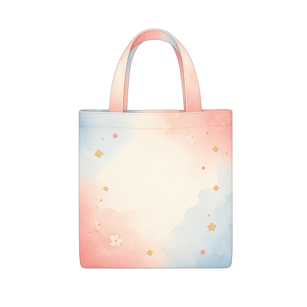水彩の通園バッグ