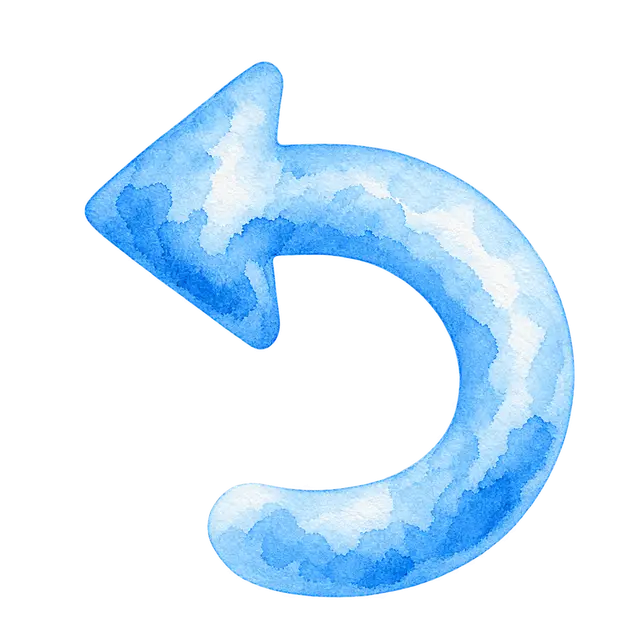 水彩の矢印（もどる）