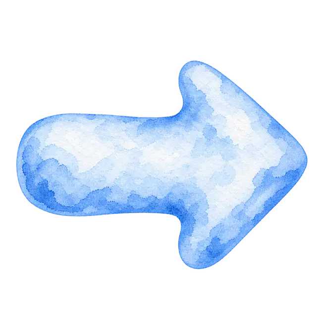 水彩の矢印（まる）