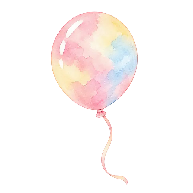 水彩のふうせん