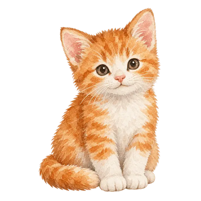 水彩のねこ