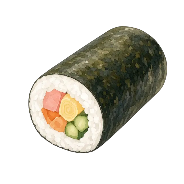 水彩の恵方巻