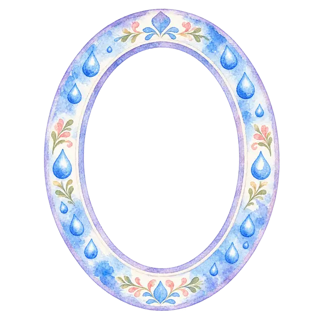 水彩のわく（だえん）