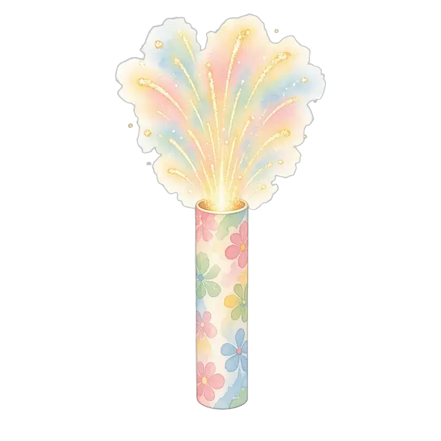 水彩の手持ち花火