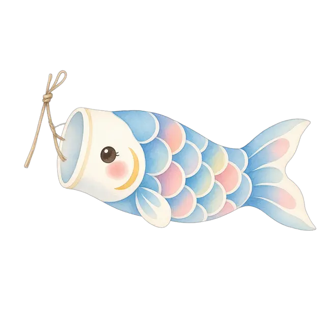 水彩のこいのぼり