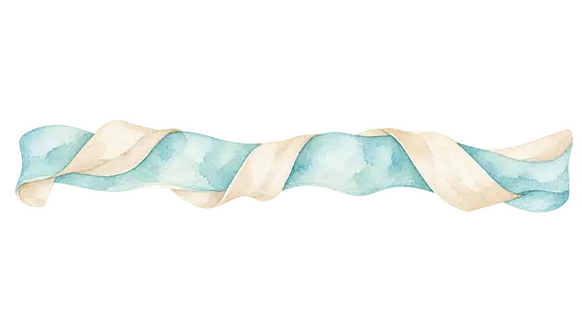 水彩のリボン線