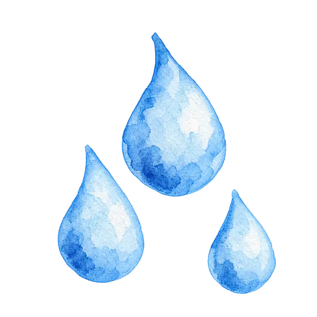 水彩のあめ（しずく）